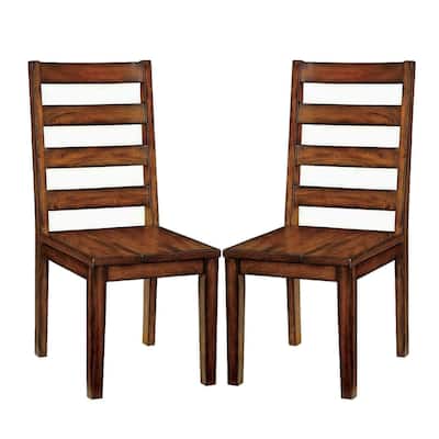 Set of 2 Wooden Dining Chairs