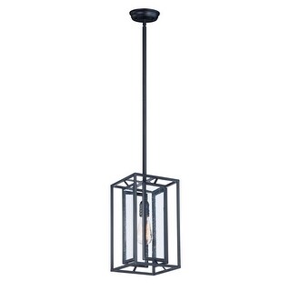 Era 1-light 7.75" Wide Steel Pendant - Black