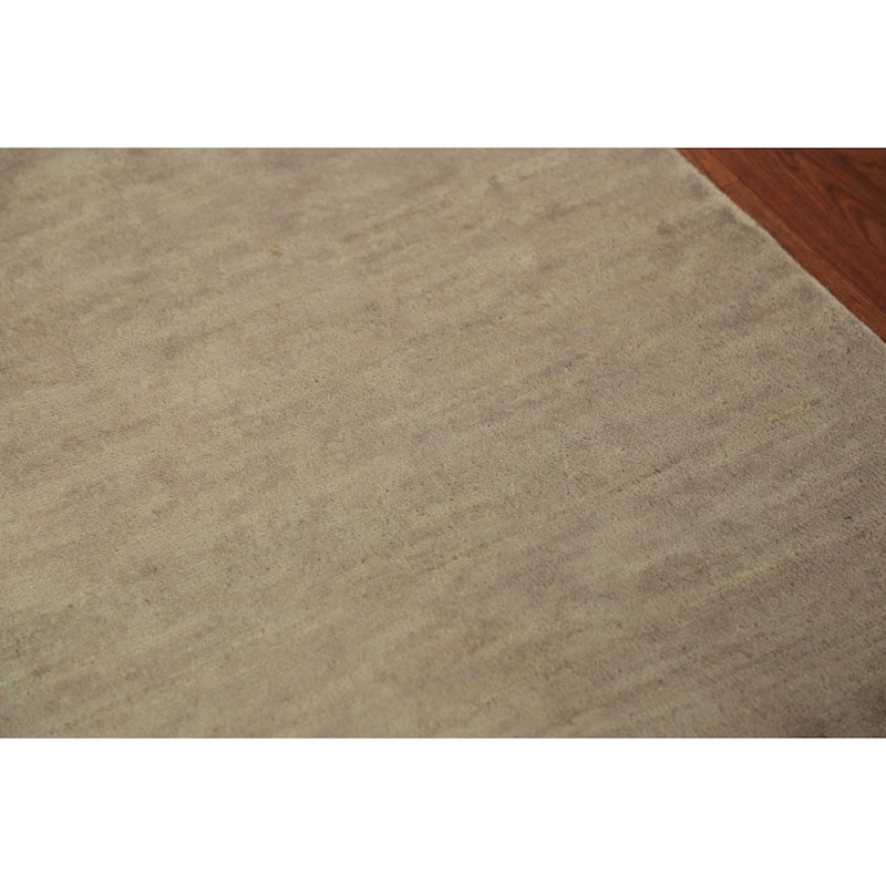 Modern Gabbeh Runner Rug Handmade Wool Carpet - 2'8" x 9'8"