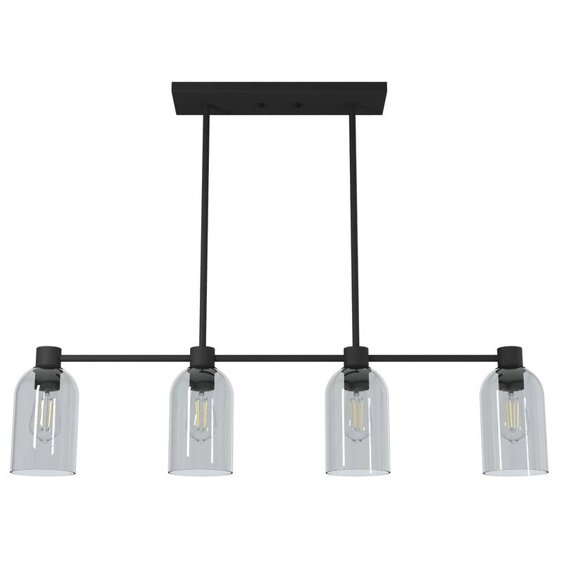 Hunter Lochemeade 4-Light Linear Chandelier - Dining Room, Kitchen Island - Modern Farmhouse, Transitional, Industrial