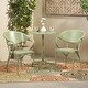 preview thumbnail 6 of 31, Palm Desert Outdoor Modern 3-piece Bistro Set by Christopher Knight Home Crackle Green
