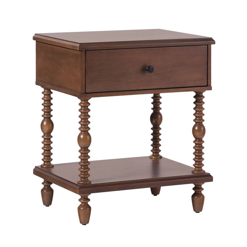 Walker Edison Easy Assembly Solid Wood 1-Drawer Nightstand
