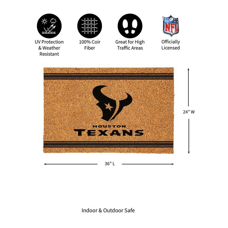 Houston Texans Monochrome Indoor/Outdoor Coir Door Mat