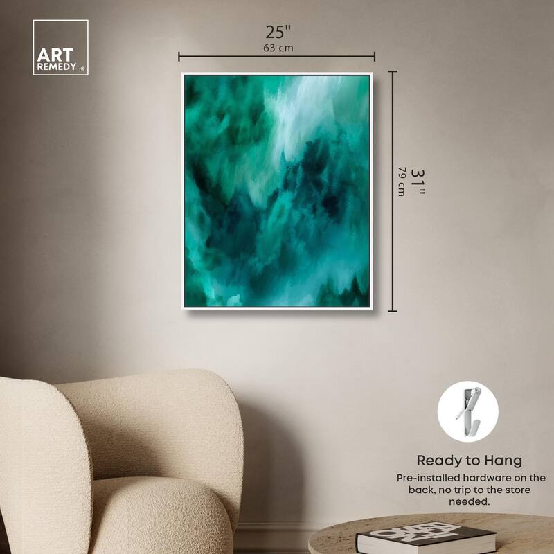 Textured Teal I Canvas by Art Remedy