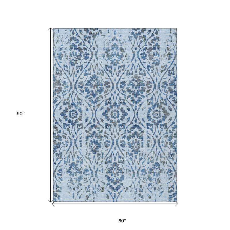HomeRoots Floral Transitional Rectangle Outdoor Rug
