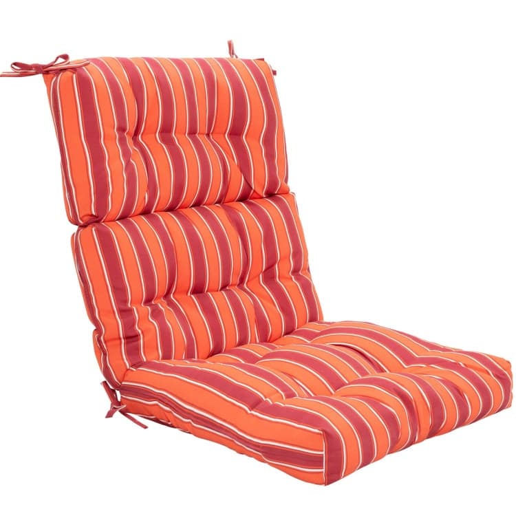 22" x 44" Tufted Outdoor Patio Chair Seating Pad - 44" (L) x 22" (W) x 5" (H)