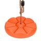 preview thumbnail 4 of 3, Disc Seat Swing - Kids Monkey Rope Tree Zip Line Swings for Play Set, Tree, Outdoor Backyard, Playground Fun, Orange - N/A