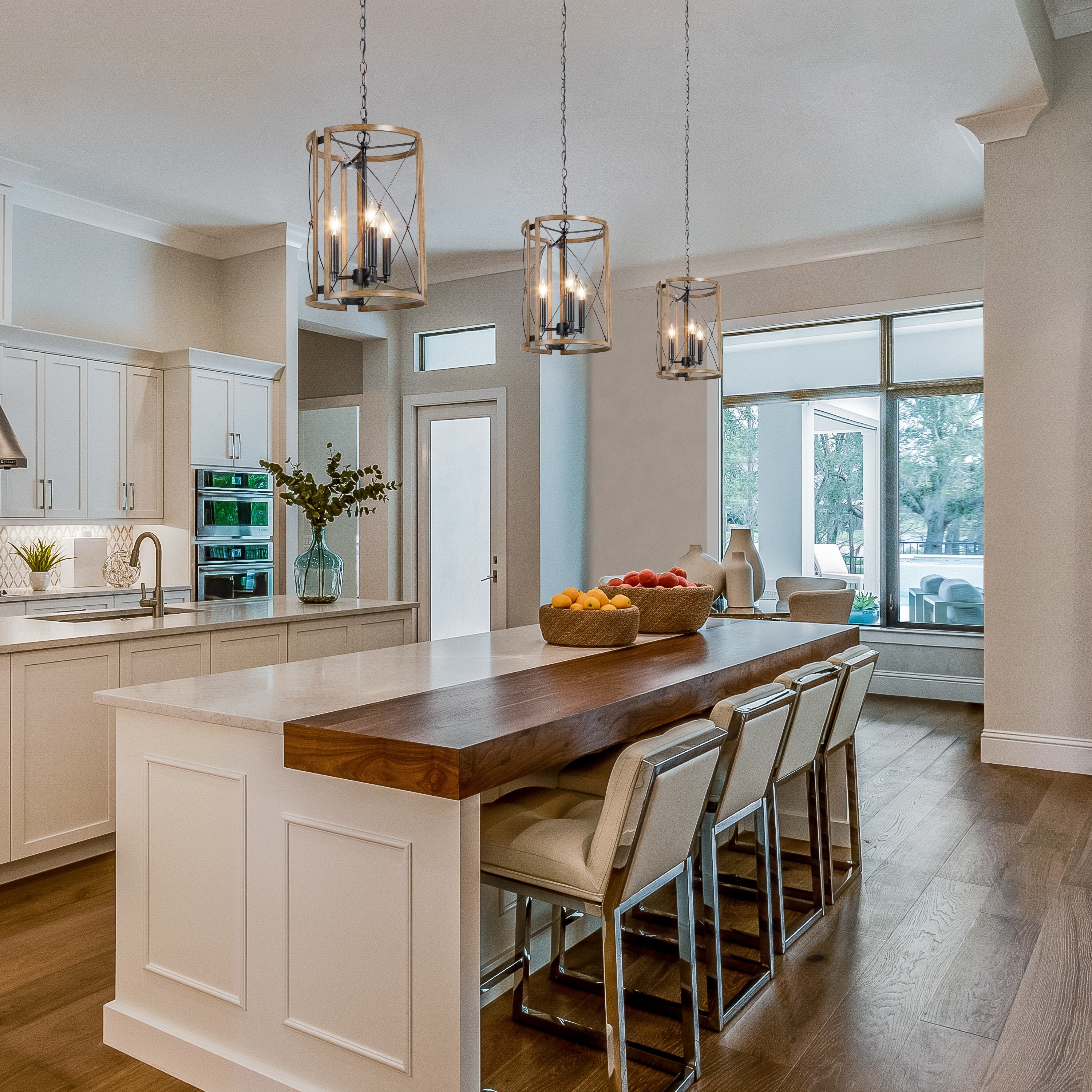 Wood accent pendant lighting on sale
