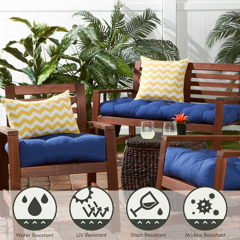 51-inch Outdoor Marine Blue Bench Cushion (Cushion Only)