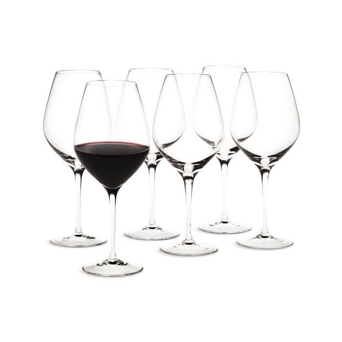 Holmegaard Cabernet Red Wine Glass, Clear, 6 pcs. - 17.6 oz