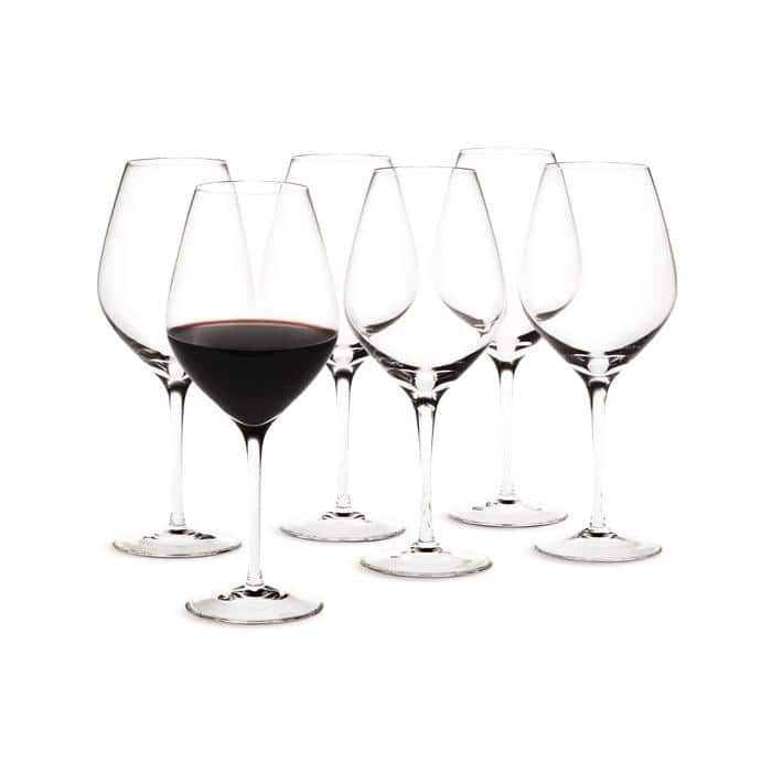 Holmegaard Cabernet Red Wine Glass, Clear, 6 pcs. - 17.6 oz