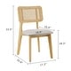 preview thumbnail 10 of 34, Art Leon Cane Backrest Leather Dining Chairs (Set of 2)