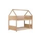 preview thumbnail 9 of 40, House-Style Twin Bunk Bed with Roof & Ladder