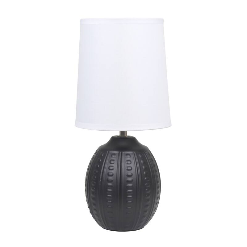 Mini Oval Table Lamp with Tapered Shade - 12.5" - Black