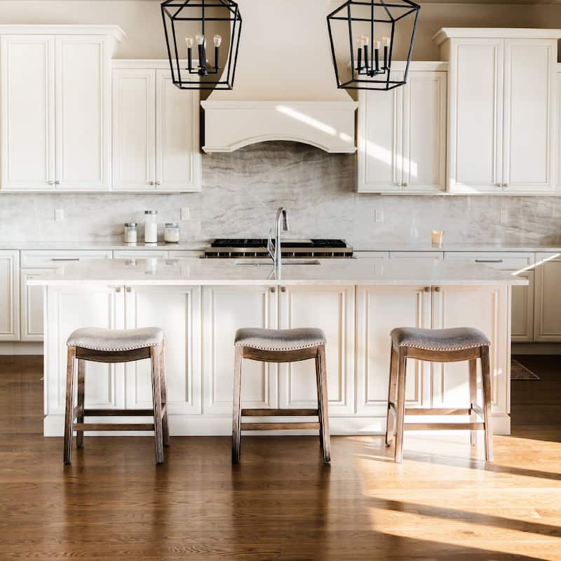 Maven Lane 26" Adrien Saddle Kitchen Counter Height Stool