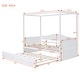 preview thumbnail 7 of 7, Twin Size Canopy Day Bed with Built-in Backrest and Hidden Trundle