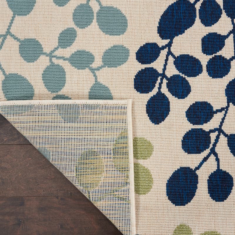 Nourison Caribbean Indoor/Outdoor Modern Floral Area Rug