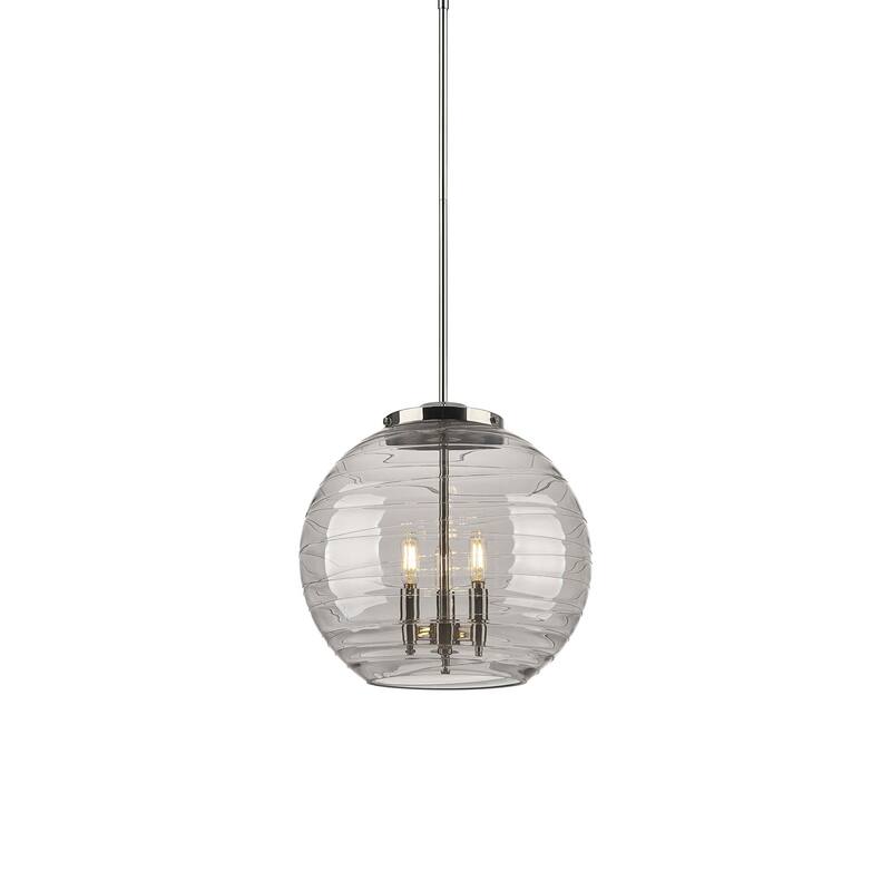 Innovations Lighting 221-3S-18-16 Athens Pendant Athens Deco Swirl 3 - Polished Nickel
