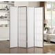 preview thumbnail 8 of 10, Roundhill Furniture Seto White Wood and Paper 4-panel Room Divider Screen