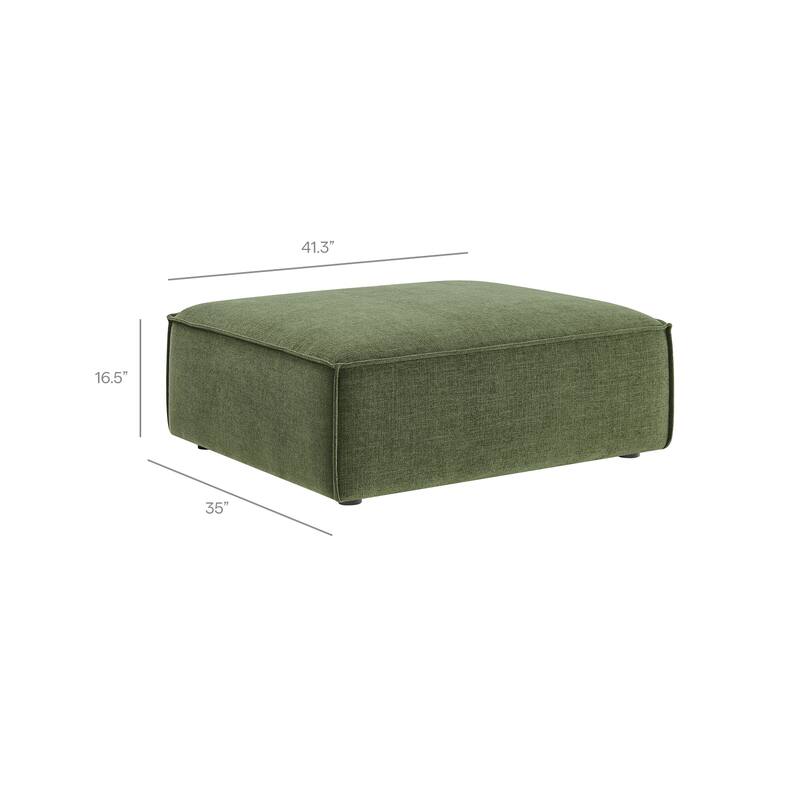 Restore 3-Piece Performance Fabric Upholstered Modular Loveseat with Ottoman
