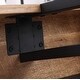 preview thumbnail 9 of 10, Oak Finish MDF Wood and Black Metal Dining Table - 30" H x 63" W x 35.5" D