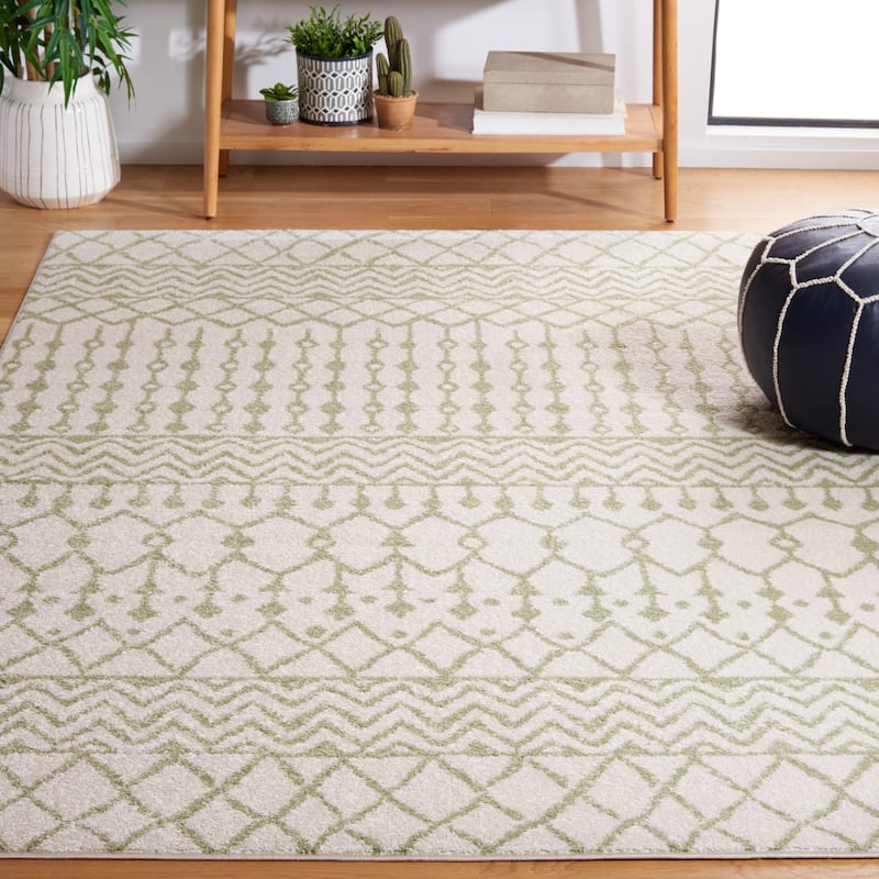 SAFAVIEH Tulum Metta Moroccan Boho Tribal Rug - 3' x 5' - Ivory/Sage