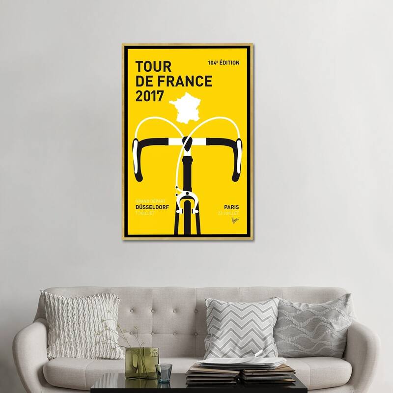 iCanvas "Tour de France 2017 Minimal Poster" by Chungkong Framed Canvas Print