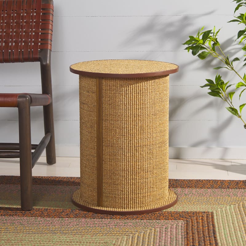 SAFAVIEH Home Natural/Brown 15"W x 15"L x 19"H Sisal Cat Scratch Sisal Poster - 15"W x 15"L x 19"H