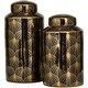 preview thumbnail 25 of 26, Ceramic Modern Abstract Decorative Jars (Set of 2)