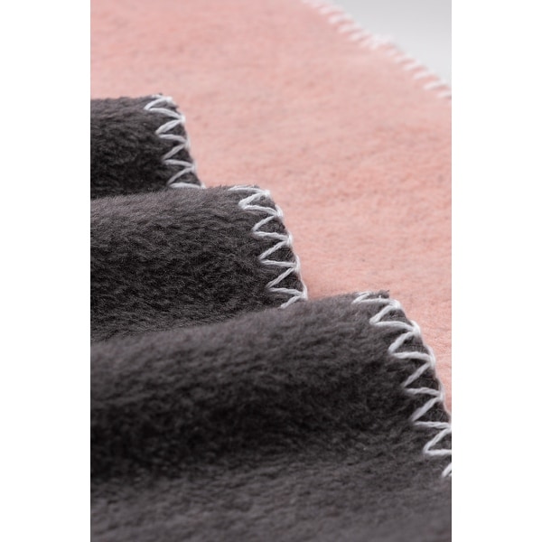 Brooks Brothers Double Faced Lamb Logo Throw - On Sale - Bed Bath