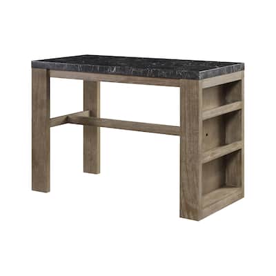 ACME Charnell Counter Heigh Table in Marble and Oak