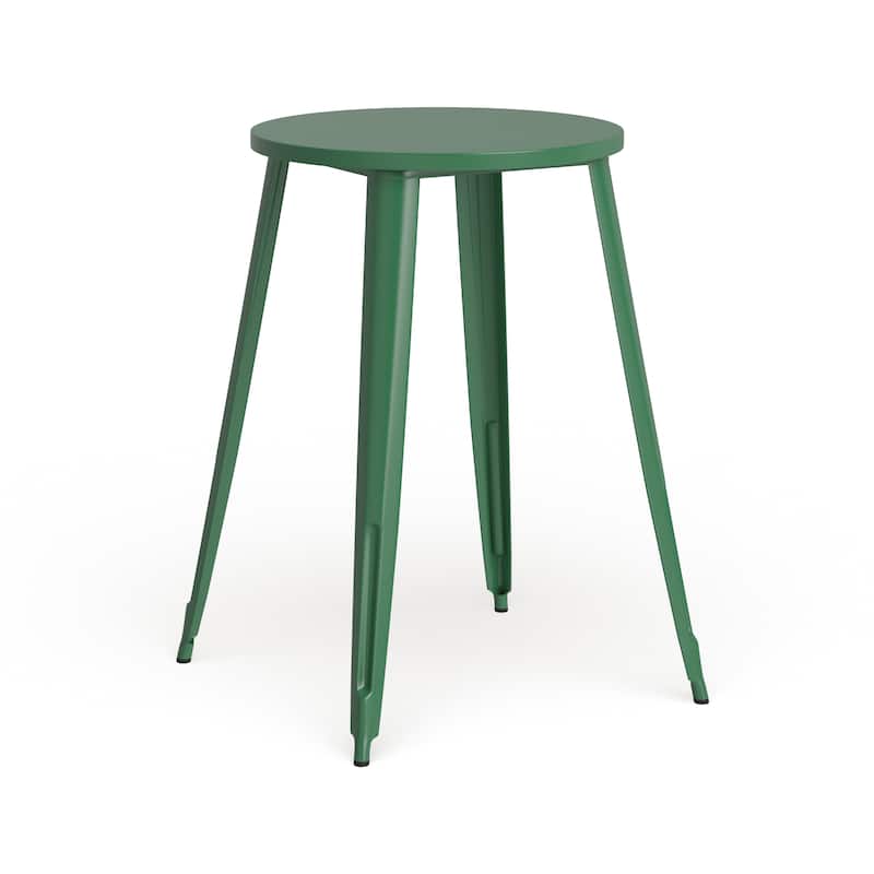 30'' Round Metal Indoor-Outdoor Bar Height Table