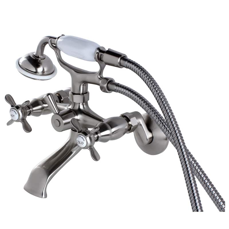 Kingston Brass Essex Wall Mounted Clawfoot Tub Filler with Built-In