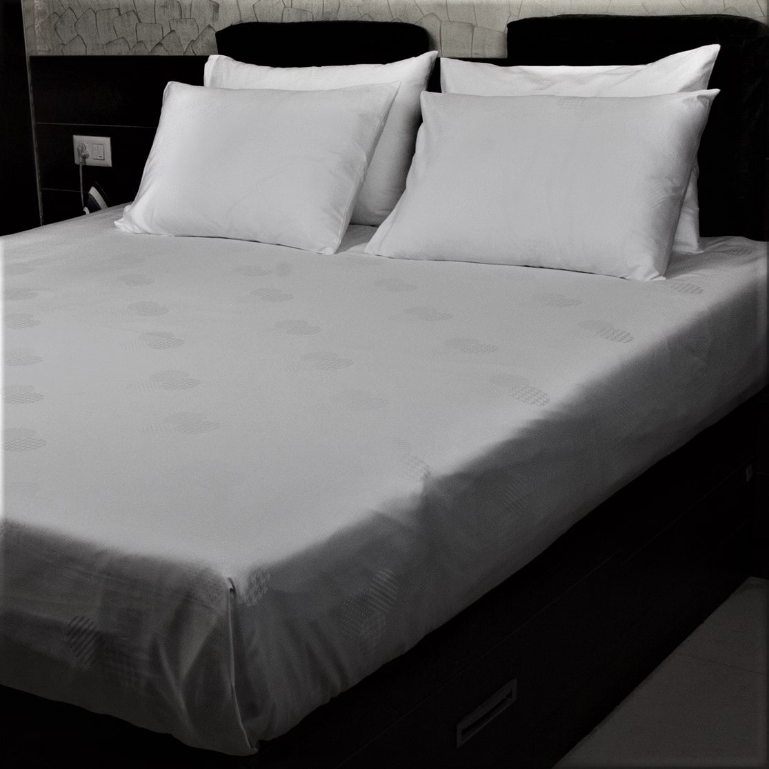 500 TC 100pct Egyptian Cotton Damask Pack of Flat Bed Sheets