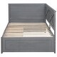 preview thumbnail 4 of 13, Twin Platform Daybed with 2 Drawers, Wood Daybed Grey
