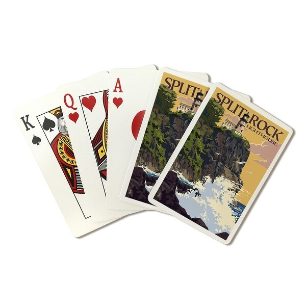 MN - Split Rock Lighthouse - LP Artwork (Poker Playing Cards Deck)
