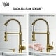 preview thumbnail 116 of 122, VIGO Edison 19" H Single Handle Pull-Down Sprayer Kitchen Faucet Set with Touchless Sensor