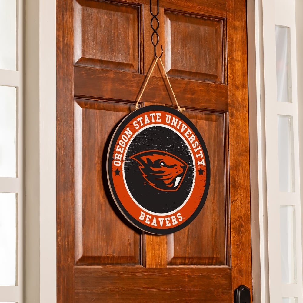 Oregon State University Wooden Door Decor Wall Sign - Multi-Color