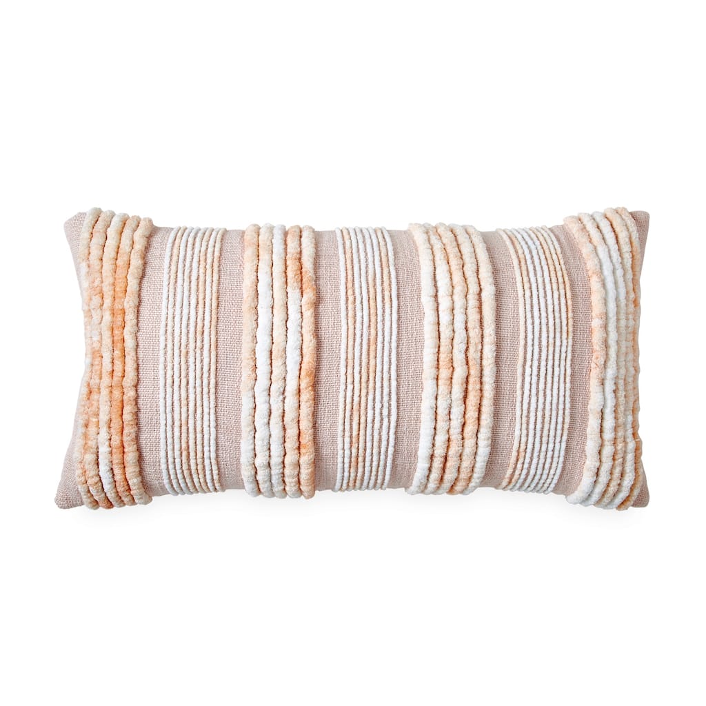 Space-Dyed Tufted Decorative Pillow - Blush