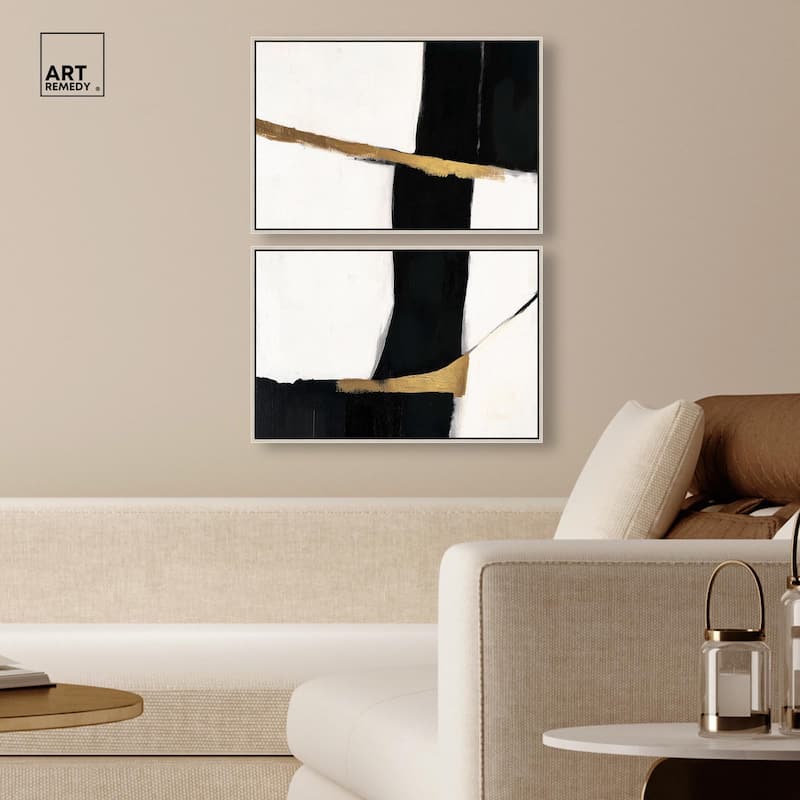 Weight of Black II Canvas Set of 2 by Art Remedy