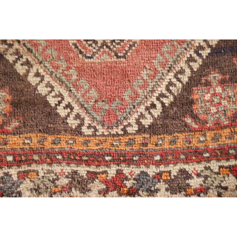 Hand Knotted Oriental 100% Wool Carpet Traditional Geometric Oranges & Rust Shiraz Area Rug - 7' 9'' X 5' 0''