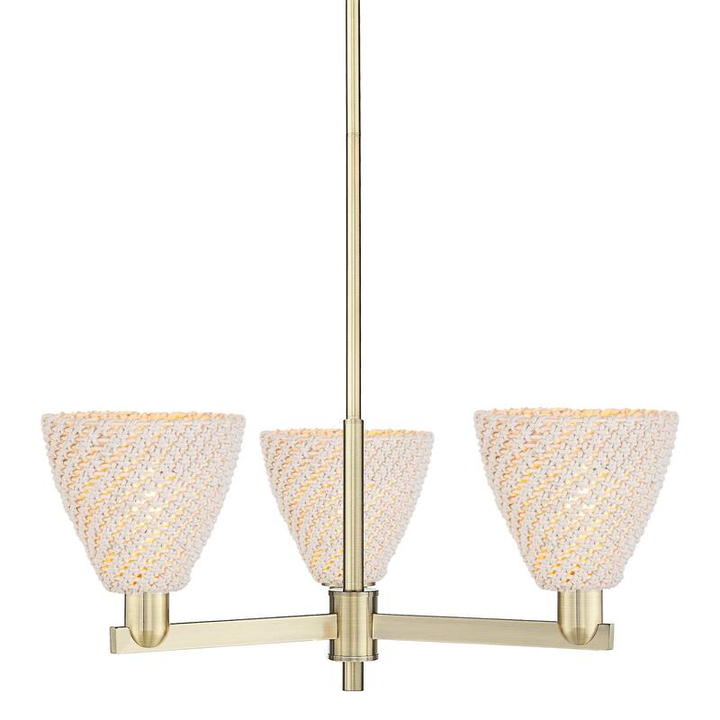 Innovations Lighting 716-3CR-12-18 Natural Ballston Dome Chandelier