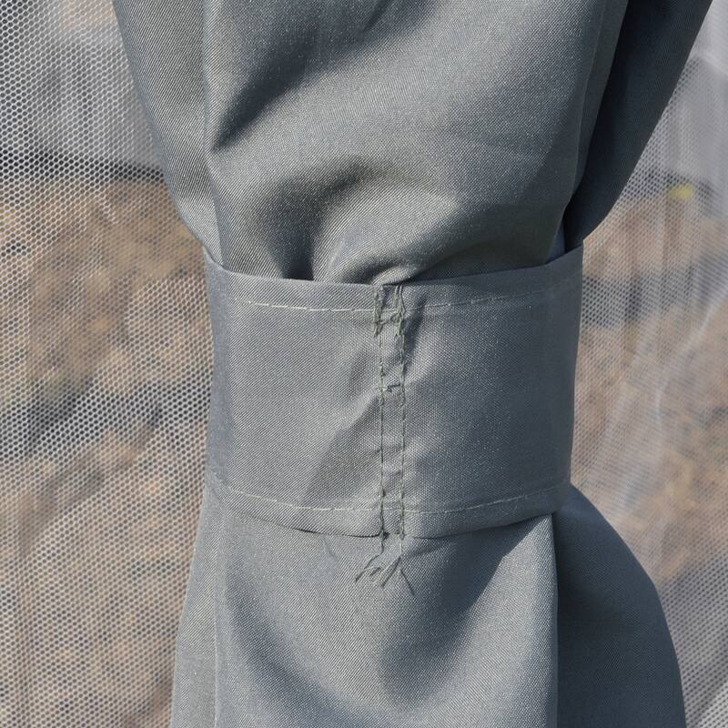 12' x 12' Patio Dome Gazebo Canopy Shelter with Double Roof, Curtains