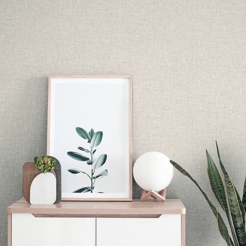 Arthouse Paulette Neutral Linen Texture Wallpaper