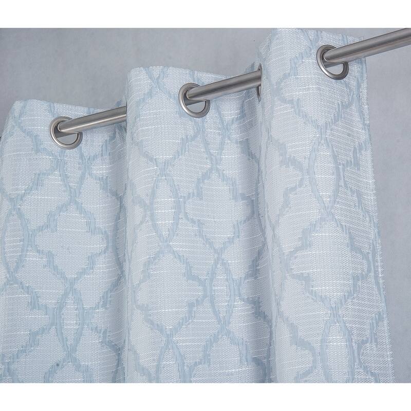 Brookfield Jacquard Grommet Window Curtain Panel