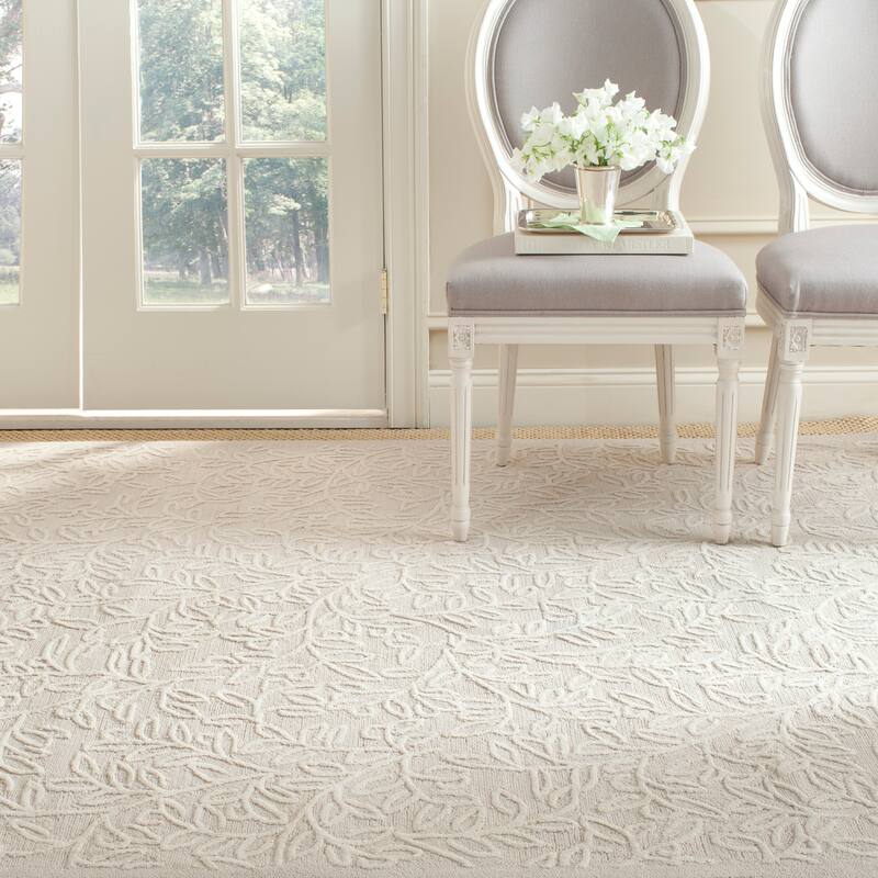 Martha Stewart by SAFAVIEH Sprig Cotton Rug - 3'9" x 5'9" - Snowberry