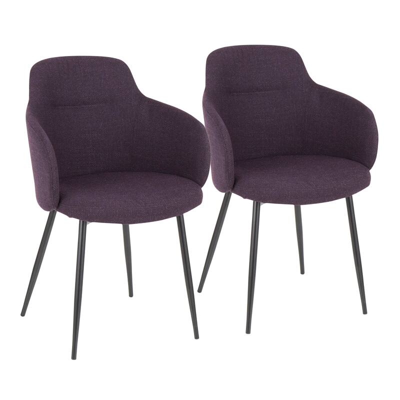 Carson Carrington Iglabo Dining/Accent Chair with Half-Lap Metal Legs (Set of 2)