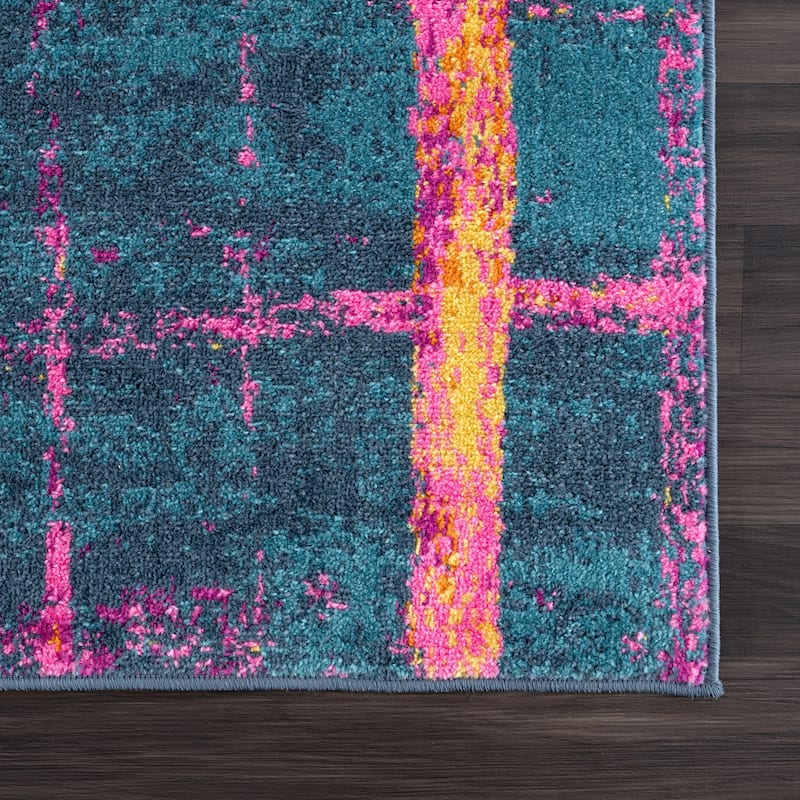 Abani Malibu MAL160A Modern Multicolor Stripes Area Rug