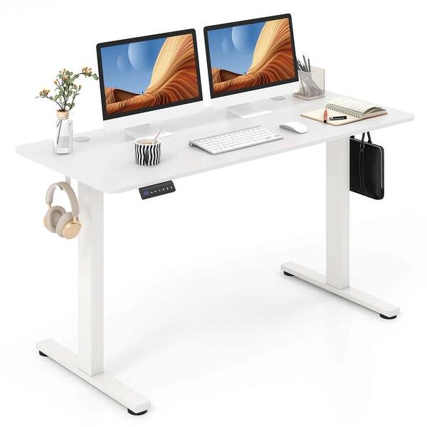 slide 2 of 30, Costway 55" x 24" Electric Standing Desk with 3 Memory Height Settings