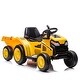 preview thumbnail 21 of 98, 12V Kids Ride-On Car with Bluetooth, Safety Belt, Removable Basket, and Anti-Slip Tires Yellow
